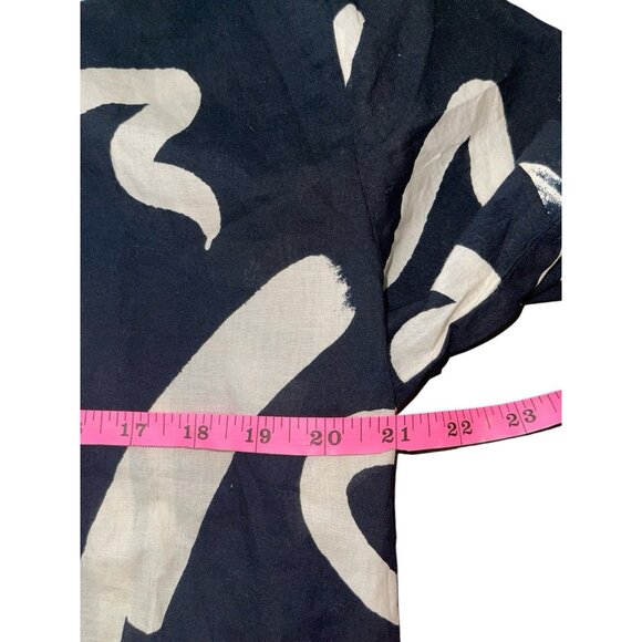 Seven Wonders York Shirt Womens Size 8 Black Sand Exclusive Oversized Blouse - Picture 9 of 12